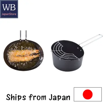 Japanese Tempura Fryer Pan Pot 20cm TM-9467 Iron Lid