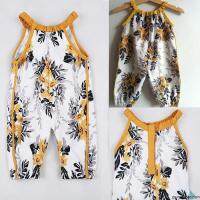 COD DSFERTEREERRE NNA-Baby Girls Cotton Bubble Rompers Floral Clothes Summer Bow knot Jumpsuits