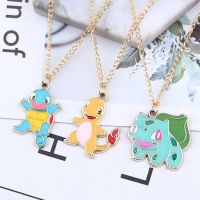 Pokemon Pendant Necklaces for Women Men Cartoon Anime Pikachu Charmander Bulbasaur Fashion Design Korean Best Friend Jewelry