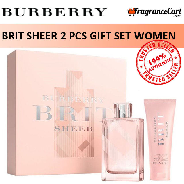 Burberry Brit Sheer for Her 2 Pcs Gift Set for Women (100ml EDT + 75ml Body  Lotion) GiftSet Collection Eau de Toilette [Brand New 100% Authentic  Perfume/Fragrance] | Lazada Singapore
