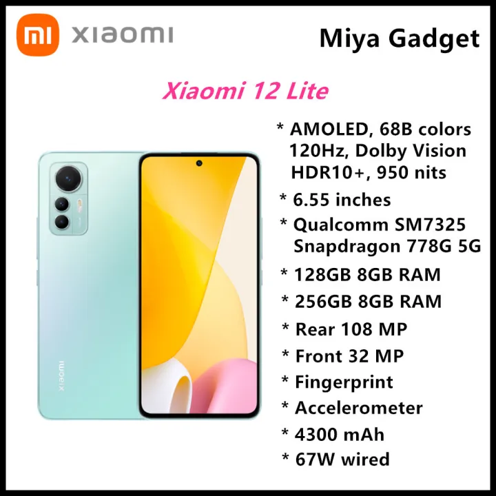 [Malaysia Set] Xiaomi 12 Lite 5G 8GB RAM + 128GB ROM 8GB RAM + 256GB
