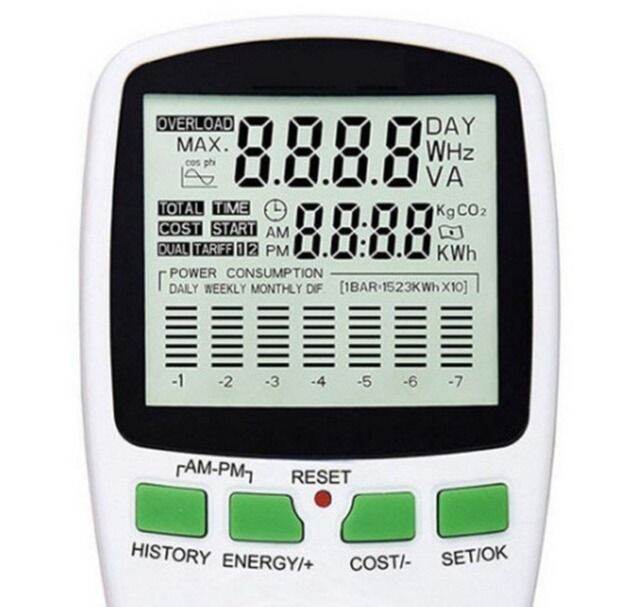 ปลั๊กมิเตอร์-วัดกระแส-แรงดัน-กำลังไฟฟ้า-แปลงเป็นค่าไฟ-digital-lcd-energy-meter-wattmeter-electricity-power-meter-measuring-power-analyzer