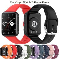 ✤❈♠ Pasek silikonowy do zegarka OPPO 2 42mm/46mm opaska Smartwatch klasyczna bransoletka akcesoria zamienne do OPPO Watch 2 opaska