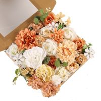 【DT】 hot  Ample Diy Creative Simulation Flower Handmade Roses Bridal Bouquet Wedding Christmas Home Decoration Supplies