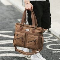 Ink a retro mens bags one shoulder inclined bag canvas bag business mens handbags briefcase computer bag