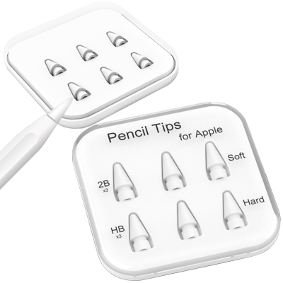 เซ็ทหัวแร้งพร้อมห้วเปลี่ยนสำหรับดินสอ Apple ปลายนุ่มหัวปากกาสไตลัสสำหรับ Apple ดินสอ1St 2Nd ดินสอสีดิจิตอลรุ่นและ Logitech