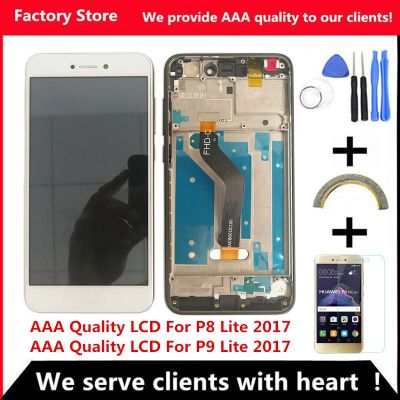 Aaa Lcdframe สำหรับ Huawei P8 Lite เปลี่ยนหน้าจอแสดงผล Lcd สำหรับ Huawei P9 Lite หน้าจอ Lcd Pra-la1 Pra-lx1