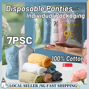 SG LOCAL SELLER* *travel essentials* Individually packed premium high  quality cotton disposable panties *5 pieces*