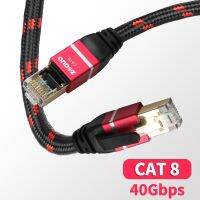 ZOGUO CAT8 Router Kabel Ethernet RJ45 Internet Lan SFTP 40Gbps 2000MHz Jaringan dengan Jalinan Katun Untuk Laptop IPTV PS4 CAT8/7/6