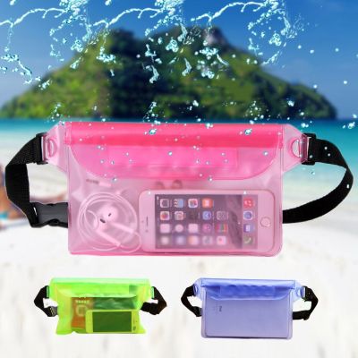 Waterproof Swimming Bag Ski Drift Diving Shoulder Waist Pack Bag Underwater Mobile Phone Bags Case Cover For Beach Boat Sports Running Belt