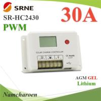 PWM SR-HC2430 โซลาร์ชาร์จ คอนโทรลเลอร์ 30A Auto 12V 24V รองรับ LEAD GEL Lithium รุ่น SR-HC2430