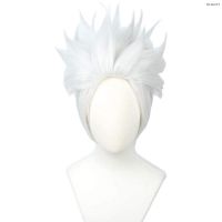 ? วิกผม cos Halloween anime cos wig brief paragraph hierarchical role playing white