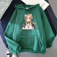 Hot Game Gorou Kawaii Print Hoodie Genshin Impact Cute Shiba Inu Teens Students Loose Sweatshirt Uni Harajuku Casual Pullover