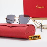 HOT”【 Grade】Cartier-Luxury แว่นกันแดดราคาถูกแคบกรอบสำหรับสาวผู้หญิง Polarized ออกแบบแบรนด์แท้ #2486ธรรมดาคนเพลิดเพลินไปกับ Luxury