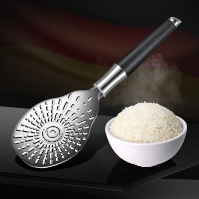 ☌ Creative Non-stick Rice Spoon Spoons Light Luxury BlackWooden Handle Home Kitchen Utensils Thickened Tool Cozinha Gadgets Dining