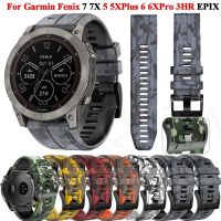 ☋ 22 26mm Silicone Strap for Garmin Fenix 7 7X 6X 6 5 5X Pro 3HR D2 Smart Watch Quick Release Sport Band Descent Tactix Correa