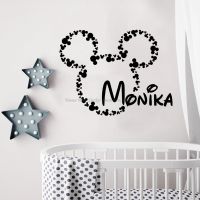 Customizable name cartoon portrait vinyl wall stickers kindergarten baby boy room boy child room bedroom decoration sticker gift Wall Stickers  Decals