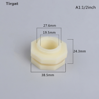 Tirgat ABS 1/2 "3/4" 1 "Thread Water TANK Connector ท่อติดตั้งสำหรับตู้ปลาปลา