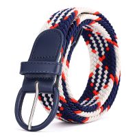 Elastic Braided Belt Women Casual Pin Buckle Belts Men High Quality Multiple Sizes Not Need Punch Easy Wear Fashion Luxury Belts