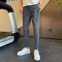 4Colors Pantalones Hombre Fashion Patchwork Design Ankle Length Cargo Pants For Men Clothing 2023 Slim Fit Casual Joggers Black