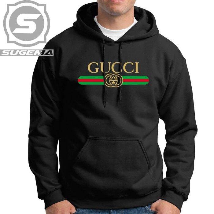 Jaket Sweater Hoodie Jumper Pria Wanita Gucci - Hitam, S | Lazada Indonesia