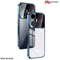 เคสโทรศัพท์ใหม่สำหรับฝาหลังแบบใสคริสตัล Realme C55ชุบด้วยไฟฟ้านุ่มบางๆเคสใส่โทรศัพท์สำหรับ C55 Realme