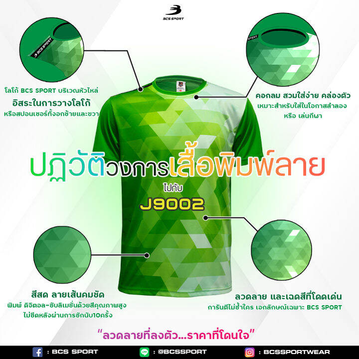 เสื้อพิมพ์ลาย-เสื้อกีฬา-คอกลมผู้ใหญ่-unisex-เนื้อผ้า-micro-plus-รหัส-j9002-ลายเส้นและเนื้อสีคมชัด-bcs-sport-round-neck-sublimation-เสื้อฟุตบอล-เสื้อกีฬาสี