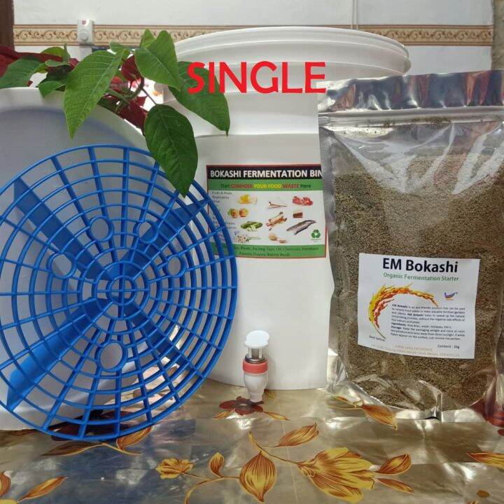 Malaysia Stock 1 SET Single Bokashi Bin/Tong Bokashi/Bokashi Compost