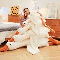 50-190 ซม.น่ารัก Big White Goose Plush ของเล่น Kawaii เป็ดขนาดใหญ่ Sleep หมอนเบาะนุ่มตุ๊กตาสัตว์ตุ๊กตาของขวัญวันเกิดสำหรับสาว-Giers