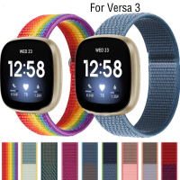 Nylon Loop Strap For Fitbit Versa 3/Sense Smart Bracelet Women Soft Watchband Replaceable Wristbands For Fitbit Versa 3 Correa