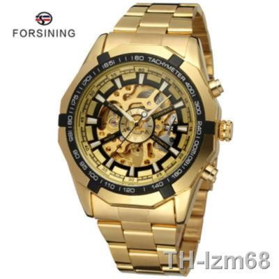 ⌚ นาฬิกา Forsining rich 340 Swiss mens fashion golden leisure fully automatic mechanical watches