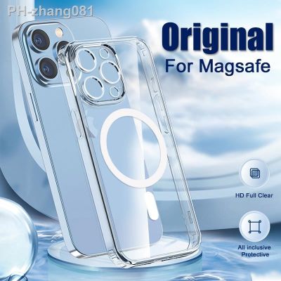 For Magsafe Clear Magnetic Wireless Charge Phone Case For Apple iPhone 14 13 12 11 Pro Max 14 Plus 13 12 Mini Cover Accessories