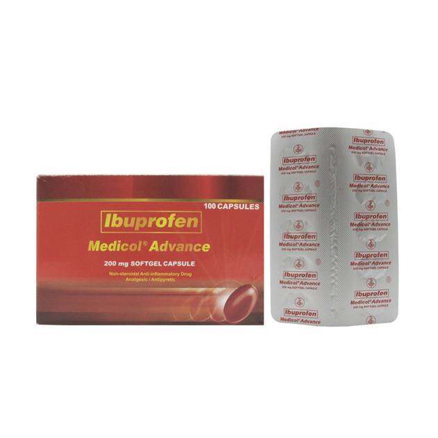Medicol Ibuprofen Advance 200 mg 100 Softgel Capsules Lazada PH