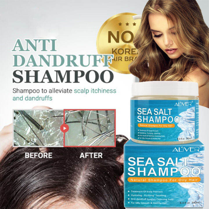 Aliver Anti Dandruff Scalp Treatment Sea Salt Shampoo Deep Cleaning