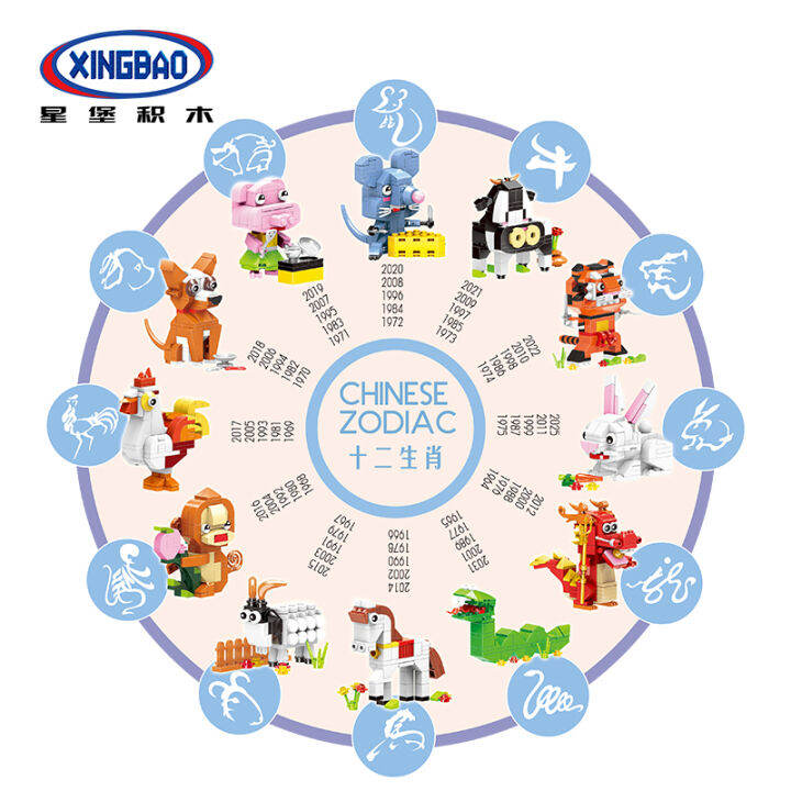 xingbao-18004-chinese-zodiac-animal-abs-building-block-mini-figures-for-kids-inligence-education-plastic-smart-building-block