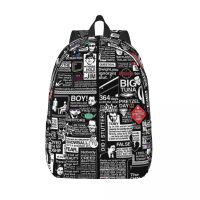 【jw】✷✗▩ Bolsas de lona para homens e mulheres palavras sábias citações memoráveis mochila casual escola secundária trabalho escritório programa TV laptop esporte