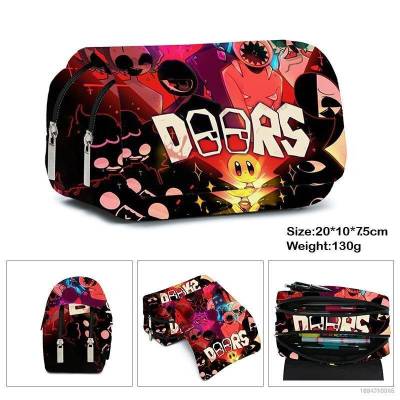RA Doors roblox Figure Double layer zipper pencil case students large capacity pen storage stationery box personalized AR