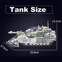 1472PCS อัพเกรด M1A2หลัก Battle Tank Building Blocks ทหารอาวุธกองทัพอิฐของเล่นสำหรับเด็ก Xmas ของขวัญ C0848 New