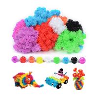 G 400/700Pcs Thorn Ball Magic Puffer Ball DIY Assembling Toys Assemble Creative Blocks Squeezed Educational Handmade Toys