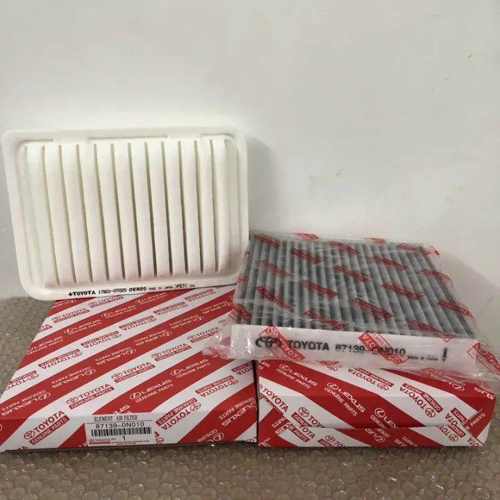 TOYOTA ALTIS/WISH/VIOS AIR FILTER 17801-OT020 + AIRCOND CABIN FILTER