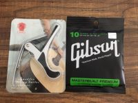 สายกีต้าร์โปร่ง Gibson เบอร์ 10 + คาโป้กีต้าร์ HY อย่างดี 1 ชิ้น