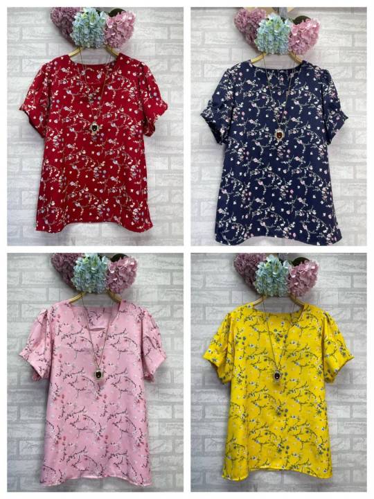 พร้อมส่ง-เสื้อสาวอวบ-อก46-ไซส์ใหญ่-เสื้อคนอ้วน-เสื้อสาวอ้วน-เสื้อแฟชั่น-เสื้อยืดoversize-เสื้อแม่บ้าน-เสื้ออยู่บ้าน