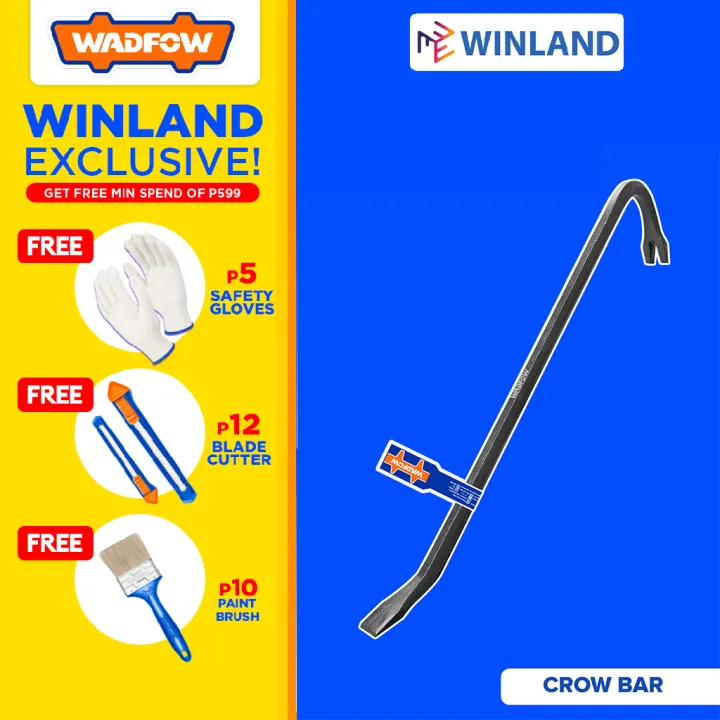 WADFOW Tools Original 18"24"30"36" Carbon Steel Wrecking Bar / Crow
