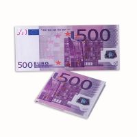 2023 Creative Currency Money Clip Print Card Wallet Storage Package PU Canvas Dollar Euro Ruble Shape Compartment Coin Purse Bag