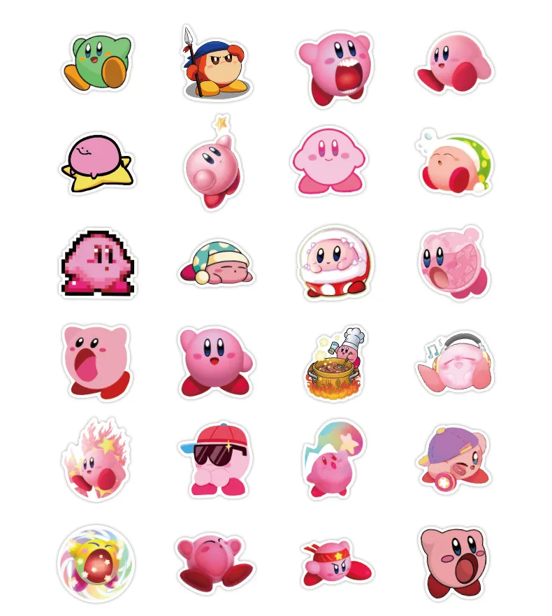 50Zhang Kirby Stickers Luggage Stickers Decoration Notebook  StickersDIYCreative Helmet Waterproof Computer Stickers | Lazada PH