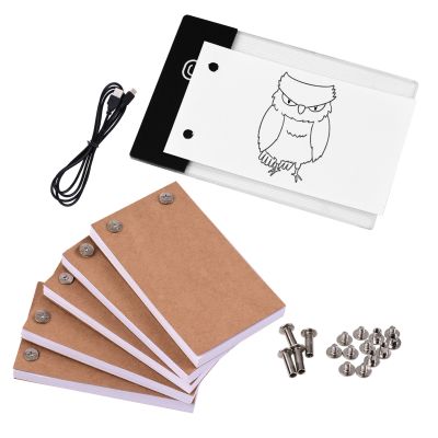 ¤ Drawing Paper Flipbook Flip Book Kit with Light Pad LED Light Box Tablet 300 Sheets with Binding Screws for Sketching Creation