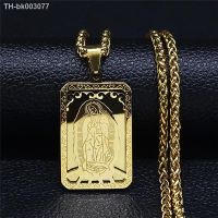 ✜♦ Hip Hop Virgin Mary Medal Our Lady of Guadalupe Necklace Stainless Steel Pendant Necklace Women/Men Jewelry virgen de guadalupe