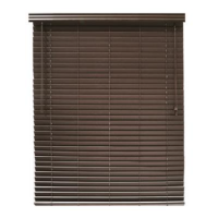 Blinds PVC wooden used to decorate homes, buildings, offices, restaurants for sun protection -  dark brown