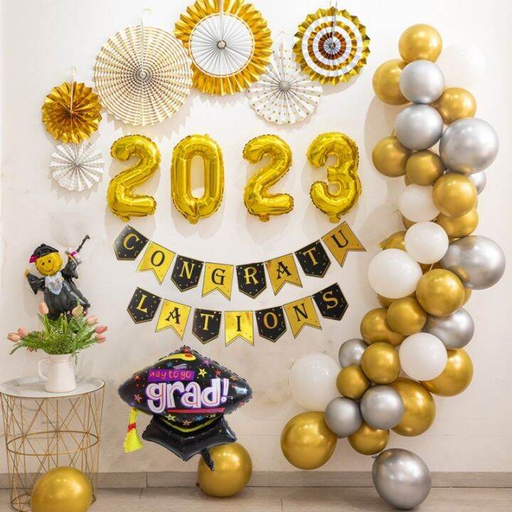 Graduation Decoration Set Party Supplies Grad Doctorial Hat Crown Frame