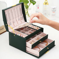 BLOONG New Color 3 Layers Jewelry Organizer Box Exquisite Women Girls Gift Display Holder Earring Ring Necklace Storage Case